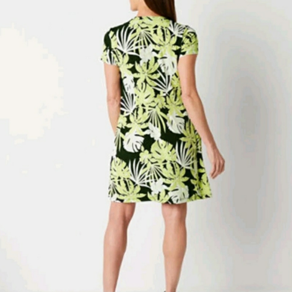 Perceptions Faux Jacket Black & Lime Green Dress Size XL - NEW - Picture 2 of 11